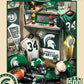 Masterpieces Game Day 500 Piece Jigsaw Puzzle For Adults - Ncaa Michigan State Spartans Locker Room - 15'X21'