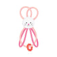 Manhattan Toy Zoo Animal Winkel Bunny Rabbit Rattle & Teether, Pink, Plastic, Model 215860 for Babies and Toddlers