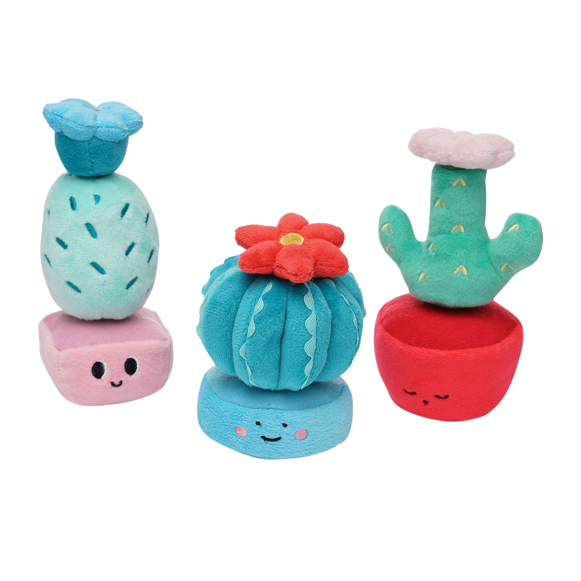 Manhattan Toy Cactus Garden 9 Piece Mix & Match Magnetic Plush Stacking Toy Playset
