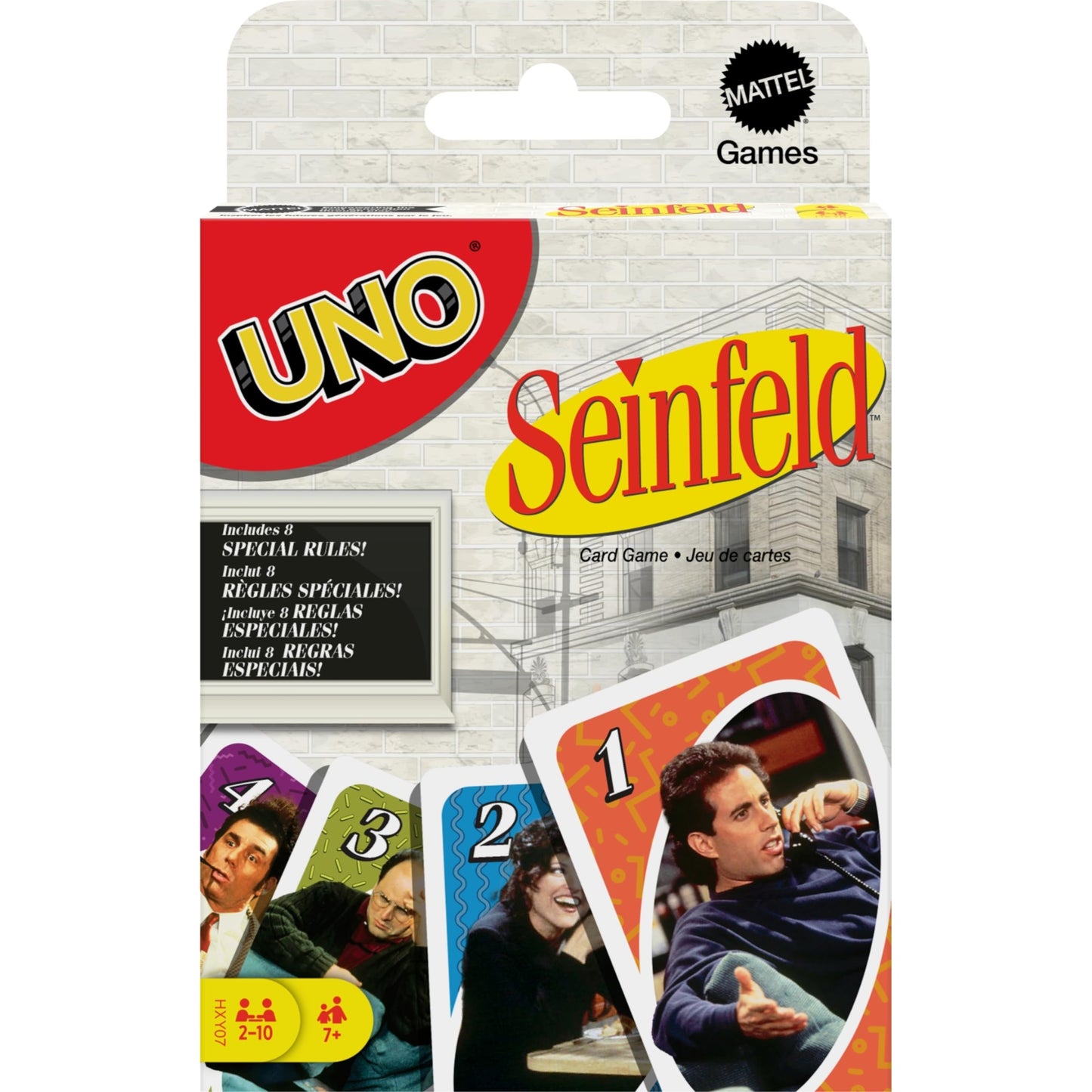 Mattel Games Uno Seinfeld Card Game For Kids, Adults & Family With Deck & Special Rule Inspired By The Tv Show