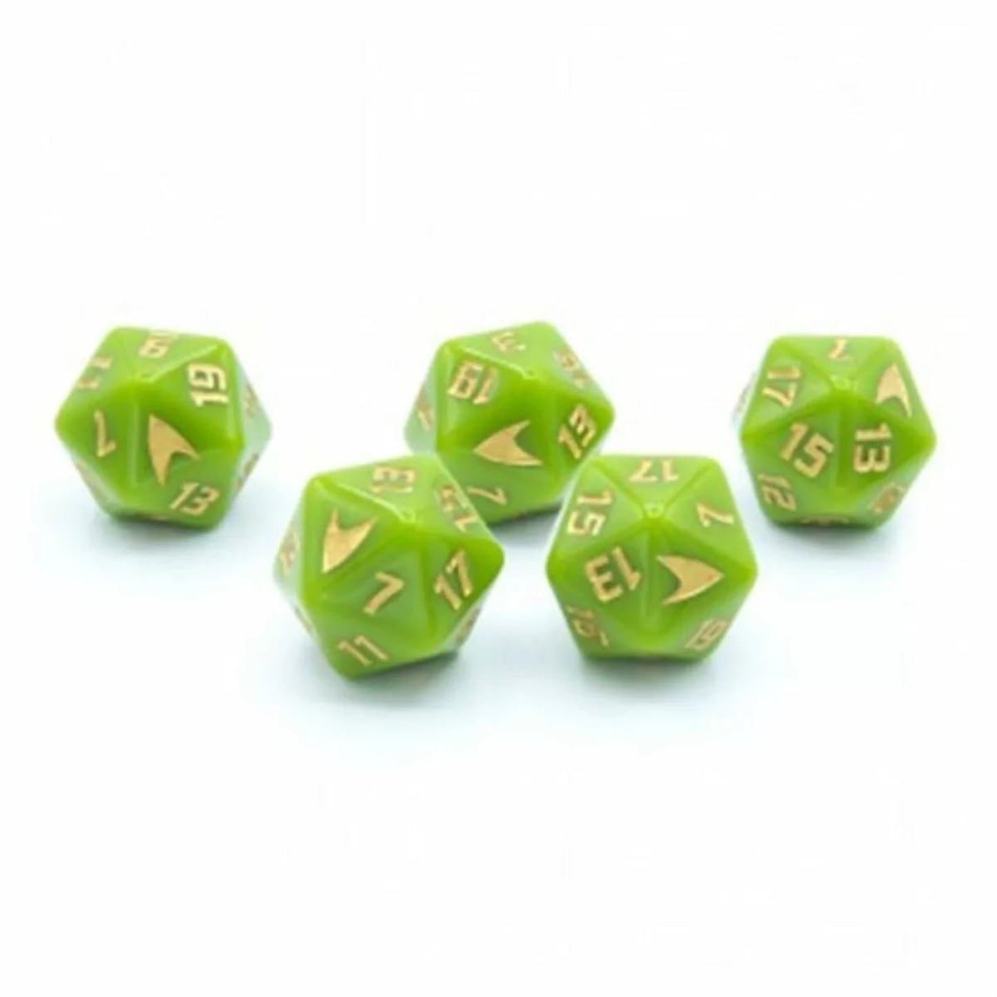 Modiphius Star Trek Adventures Captain Kirk's Tunic Dice Set - 6 Piece, Green, Plastic (MUH052045)