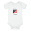 100% Airlume Combed, Ring-Spun Cotton Onesie  - Made in the USA (Size 3-6 mo)