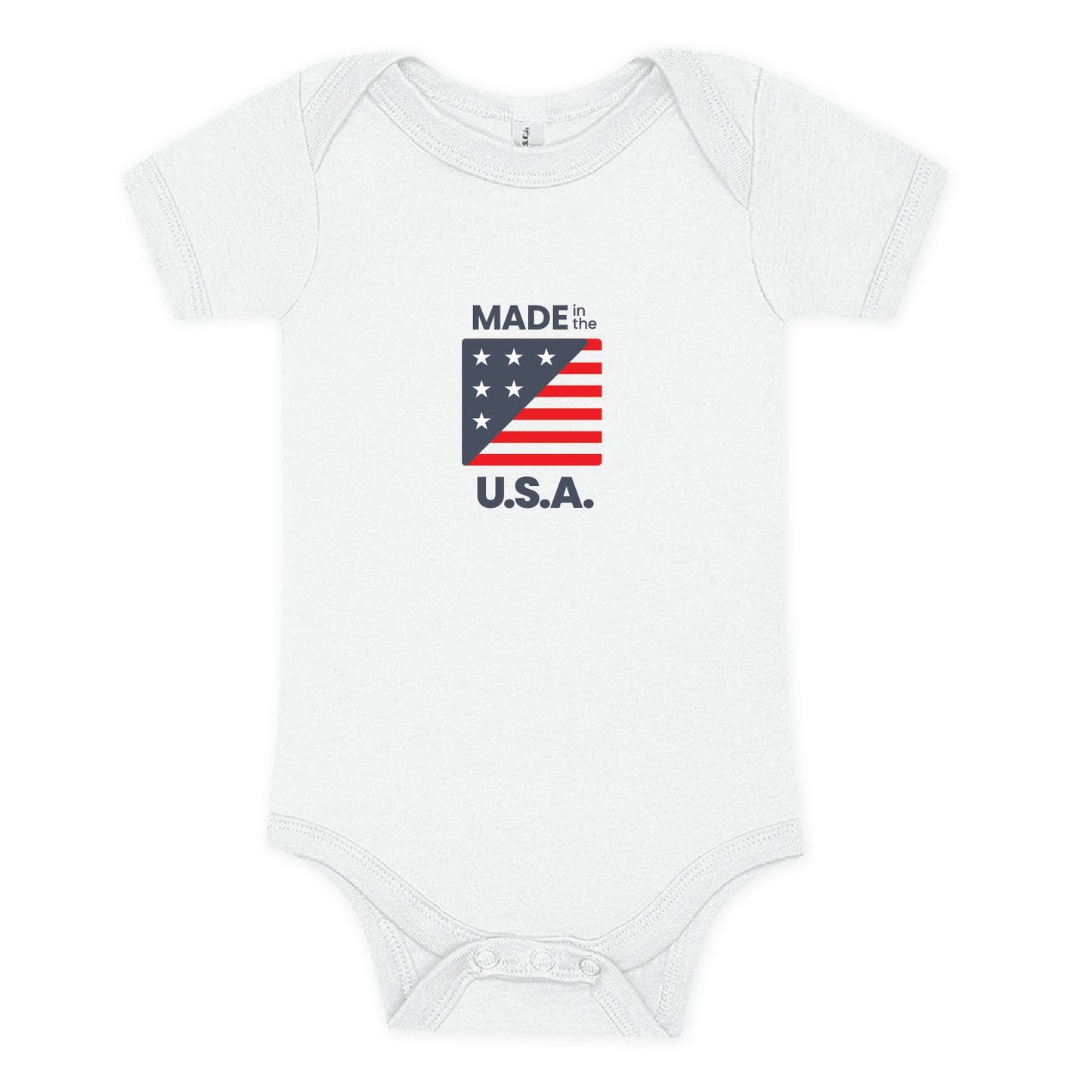 100% Airlume Combed, Ring-Spun Cotton Onesie  - Made in the USA (Size 3-6 mo)