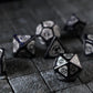 Mage Fury Blue Sandstone Silver Font Gemstone DND Dice Set