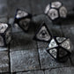 Mage Fury Blue Sandstone Silver Font Gemstone DND Dice Set