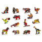 Magic Elephant 245 Piece Wood Jigsaw Puzzle Wooden City