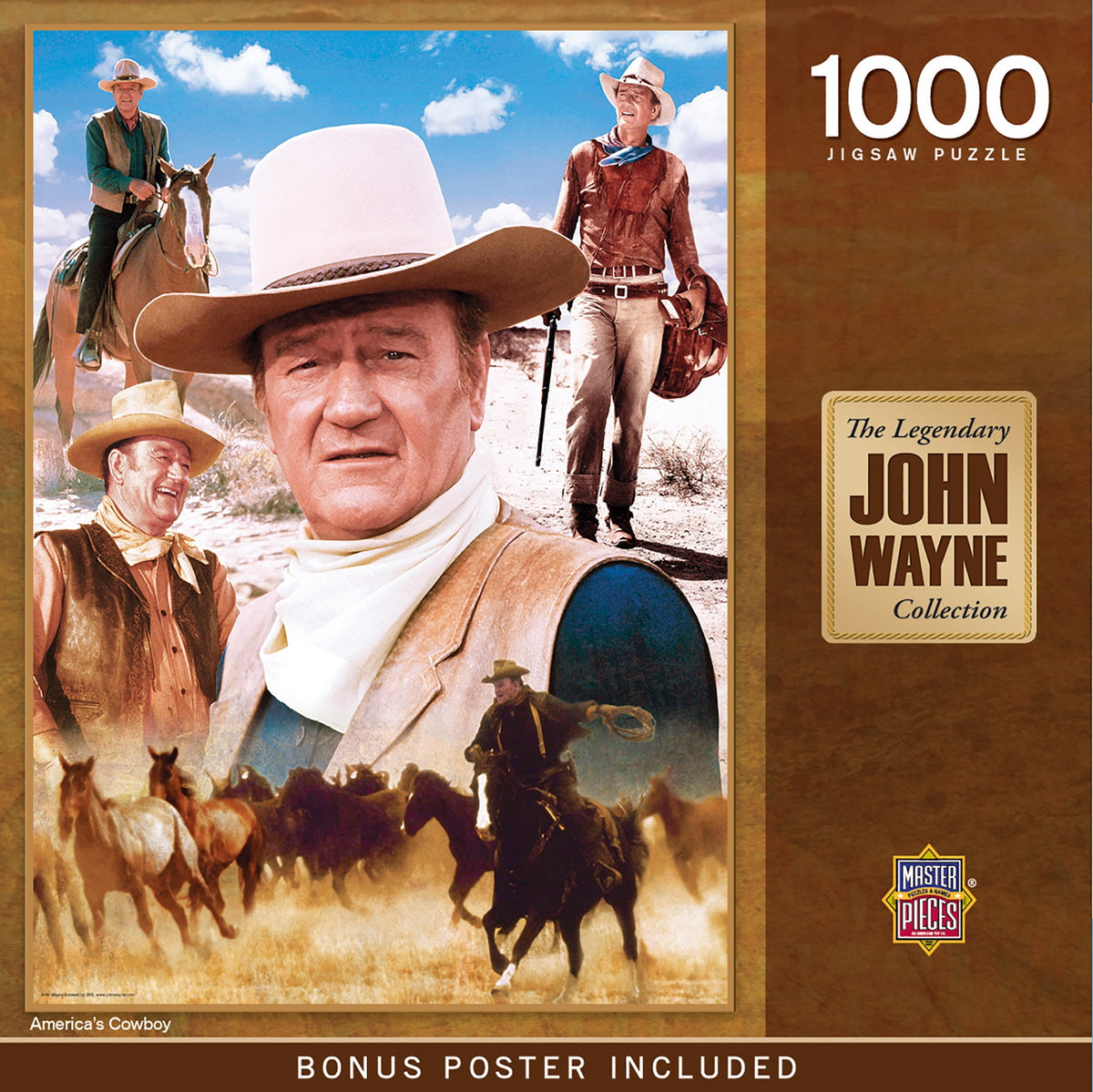 Masterpieces 1000 Piece Puzzle  AmericaS Cowboy  19.25X26.75