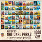 Masterpieces National Parks - Vintage Collage Poster Art 1000 Piece mature-themed Jigsaw Puzzle 19.25 By 26.75