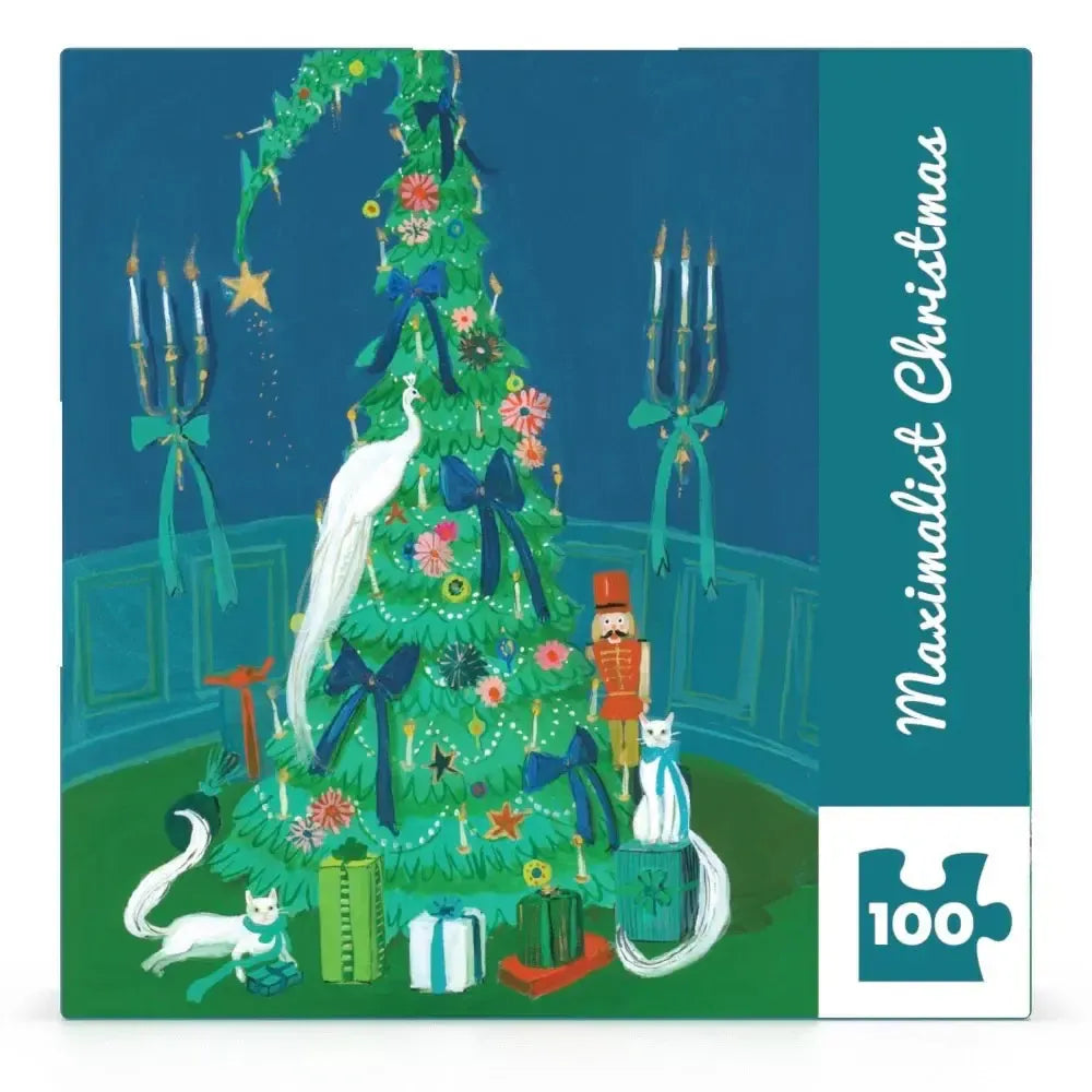 Maximalist Christmas by Janet Hill 100 Piece Mini Jigsaw Puzzle NYPC