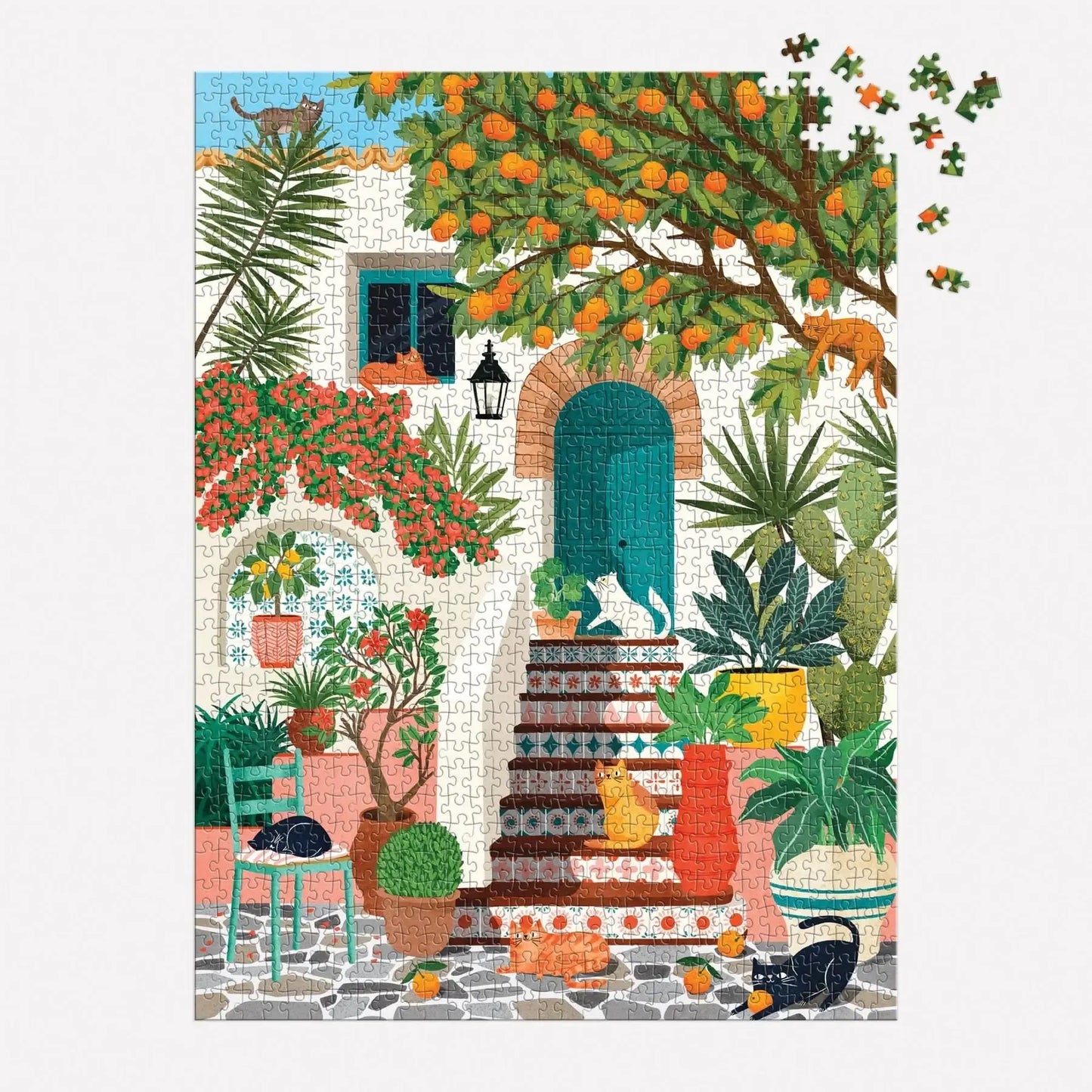 Mediterranean Cats 1000 Piece Jigsaw Puzzle Galison