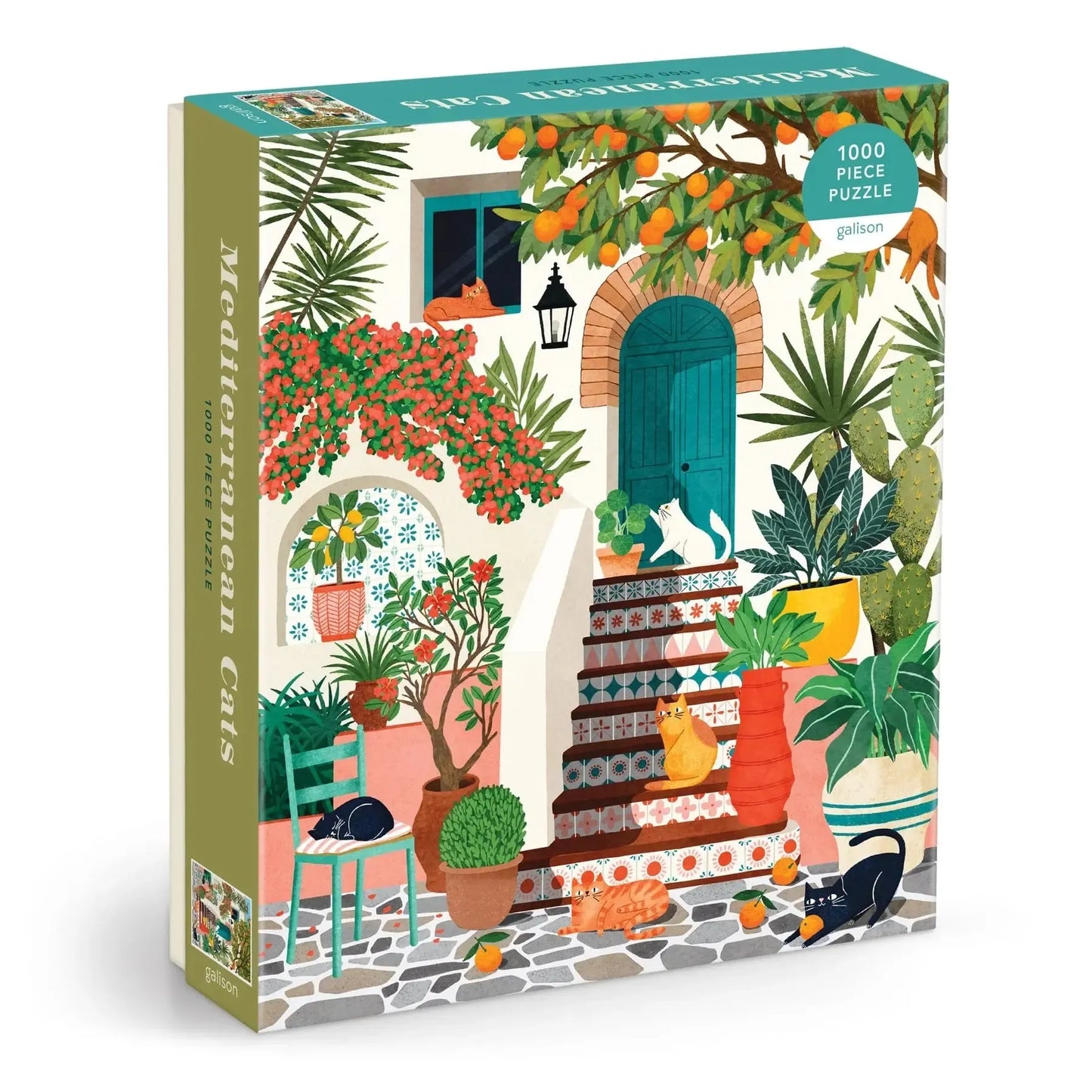 Mediterranean Cats 1000 Piece Jigsaw Puzzle Galison