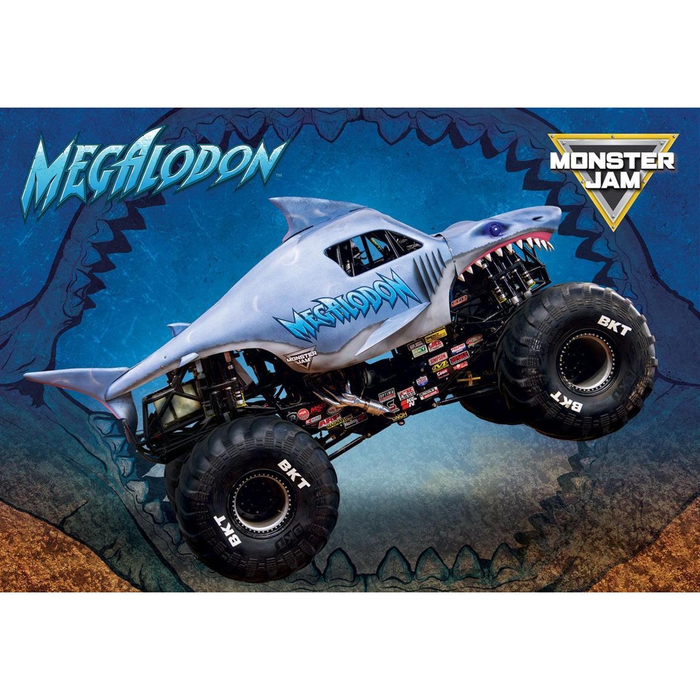 Megalodon Monster Jam Lunch Bag & 100 Piece Jigsaw Puzzle Eurographics