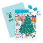 Merry & Bright Christmas Greeting Card 60 Piece Jigsaw Puzzle Galison