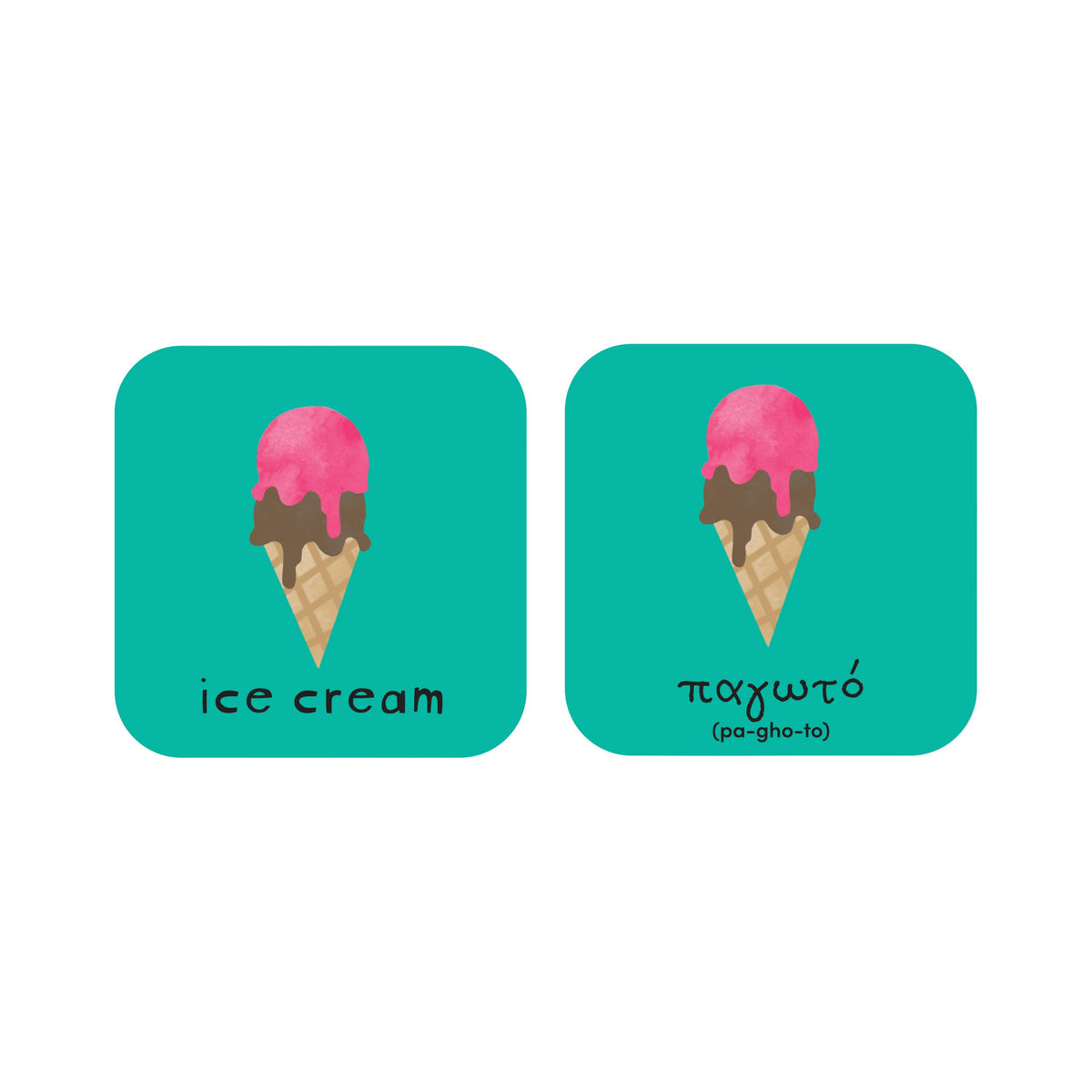 Minilingo, Greek/English Flashcards
