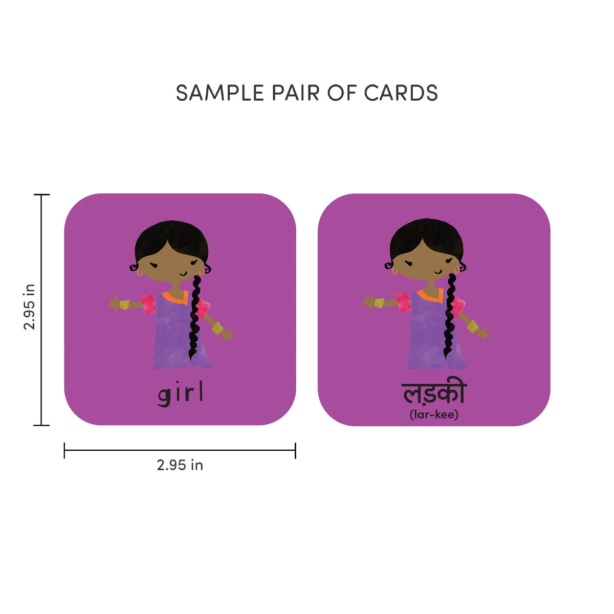 Minilingo, Hindi/English Flashcards