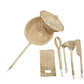 Handmade Rattan Play Kitchen Utensils - Montessori Pretend Play Cooking Set