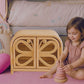 Rattan Doll Clothes Wardrobe | Boho Butterfly Dresser for Kids | Eco-Friendly Nursery Decor