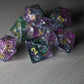 Moon Gate Purple Forge Fire Glass DND Dice Set