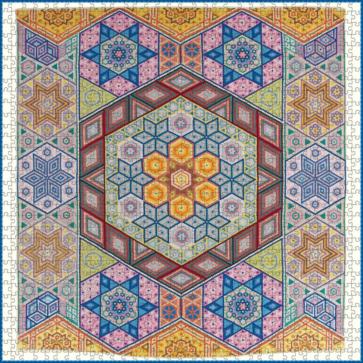 Mosaic Quilt 1000 Piece Jigsaw Puzzle Pomegranate