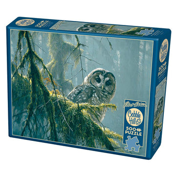 Mossy Branches - Spotted Owl 500 Piece Jigsaw Puzzle Cobble Hill