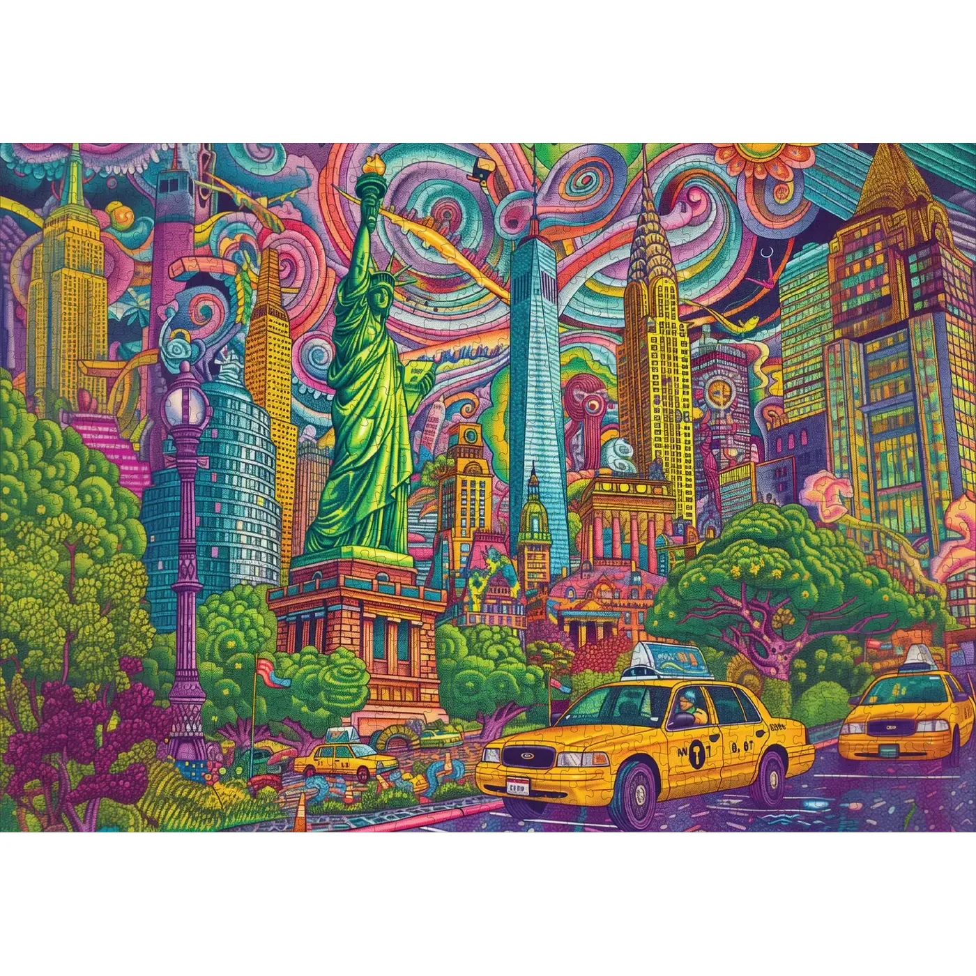 Mystical Manhattan 1000 Piece Jigsaw Puzzle Trippy