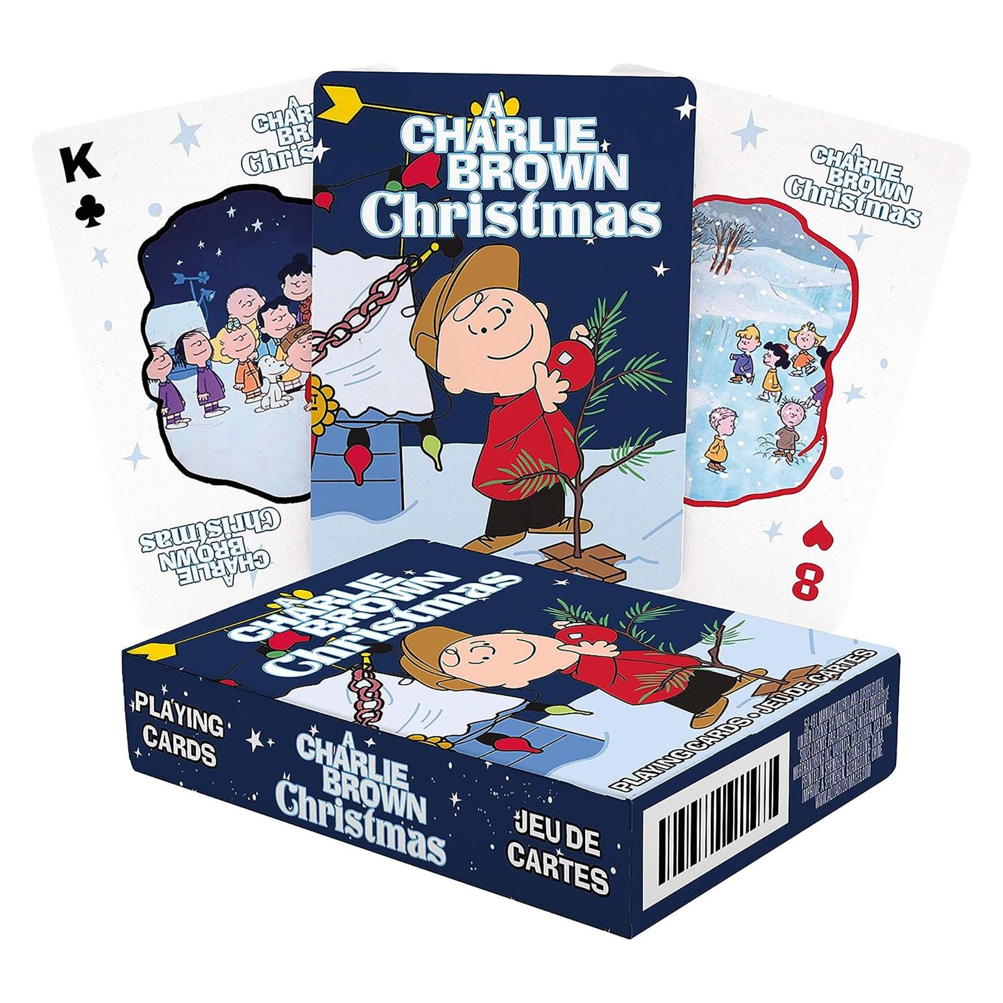 Aquarius Peanuts Charlie Brown Christmas Playing Cards - Christmas Themed Deck Of Cards For Your Favorite Card Games - Officially Licensed Peanuts Merchandise & Collectibles - Poker Size