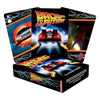 AQUARIUS Back to The Future Playing Cards - Cardstock Deck, 2.5 x 3.5, Black, Red, Yellow, Model 52852, Officially Licensed Collectible