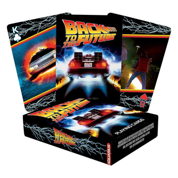 Aquarius Back To The Future Playing Cards - Back To The Future Themed Deck Of Cards For Your Favorite Card Games - Officially Licensed Bttf Merchandise & Collectibles, Black, Red, Yellow, 2.5 X 3.5