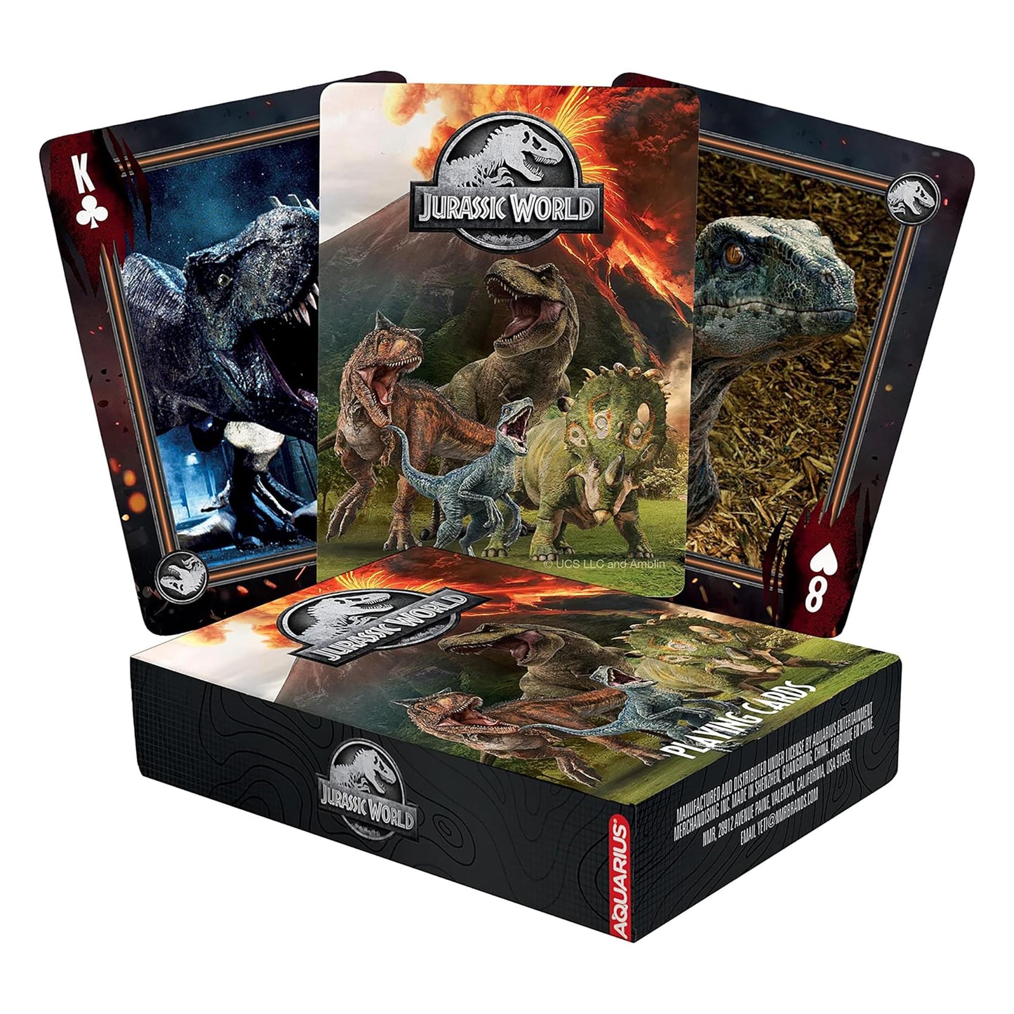 Aquarius Jurassic World Playing Cards – Jurassic World Themed Deck Of Cards For Your Favorite Card Games - Officially Licensed Jurassic World Merchandise & Collectibles