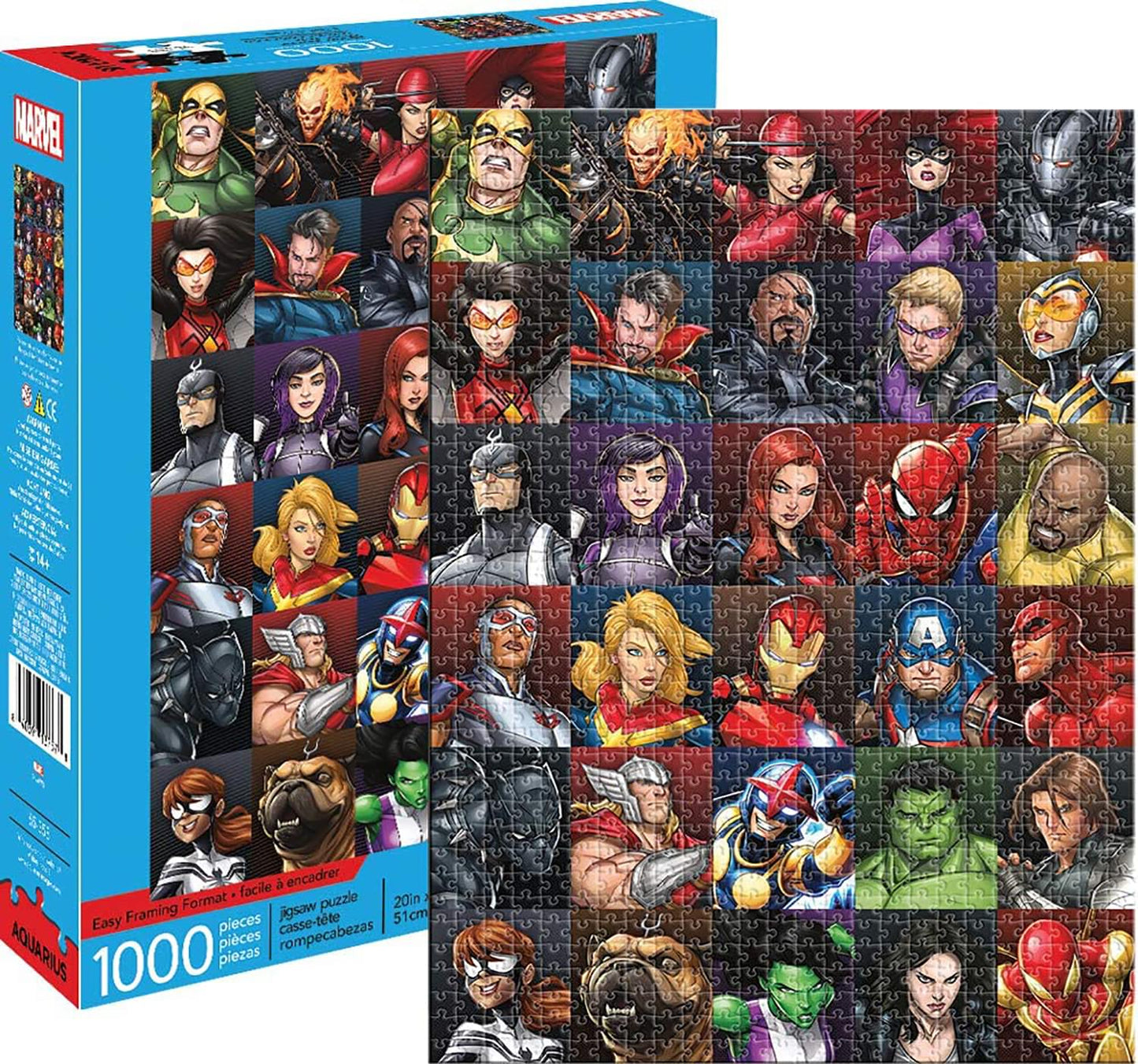 Aquarius Marvel Puzzle Superheroes (1000 Piece Jigsaw Puzzle) - Officially Licensed Marvel Merchandise & Collectibles - Glare Free - Precision Fit - 20 X 28 Inches