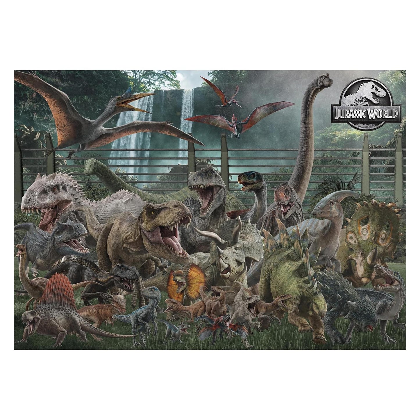 Aquarius Jurassic World Size Chart 3000Pc Puzzle (3000 Piece Jigsaw Puzzle) - Glare Free - Precision Fit - Officially Licensed Jurassic World Merchandise & Collectibles - 42X35 Inches