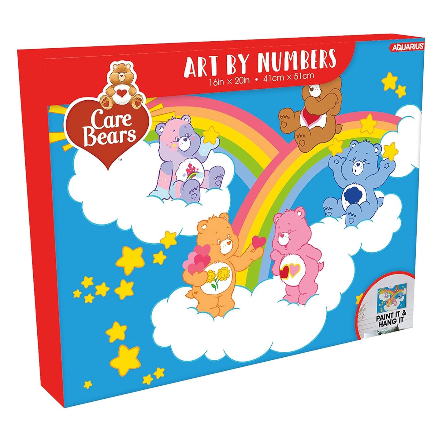 Aquarius Care Bears Cloud Art By Numbers - 16 X 20 Inches Care Bears Themed Paint By Number For Adults & Kids - Diy Color By Num