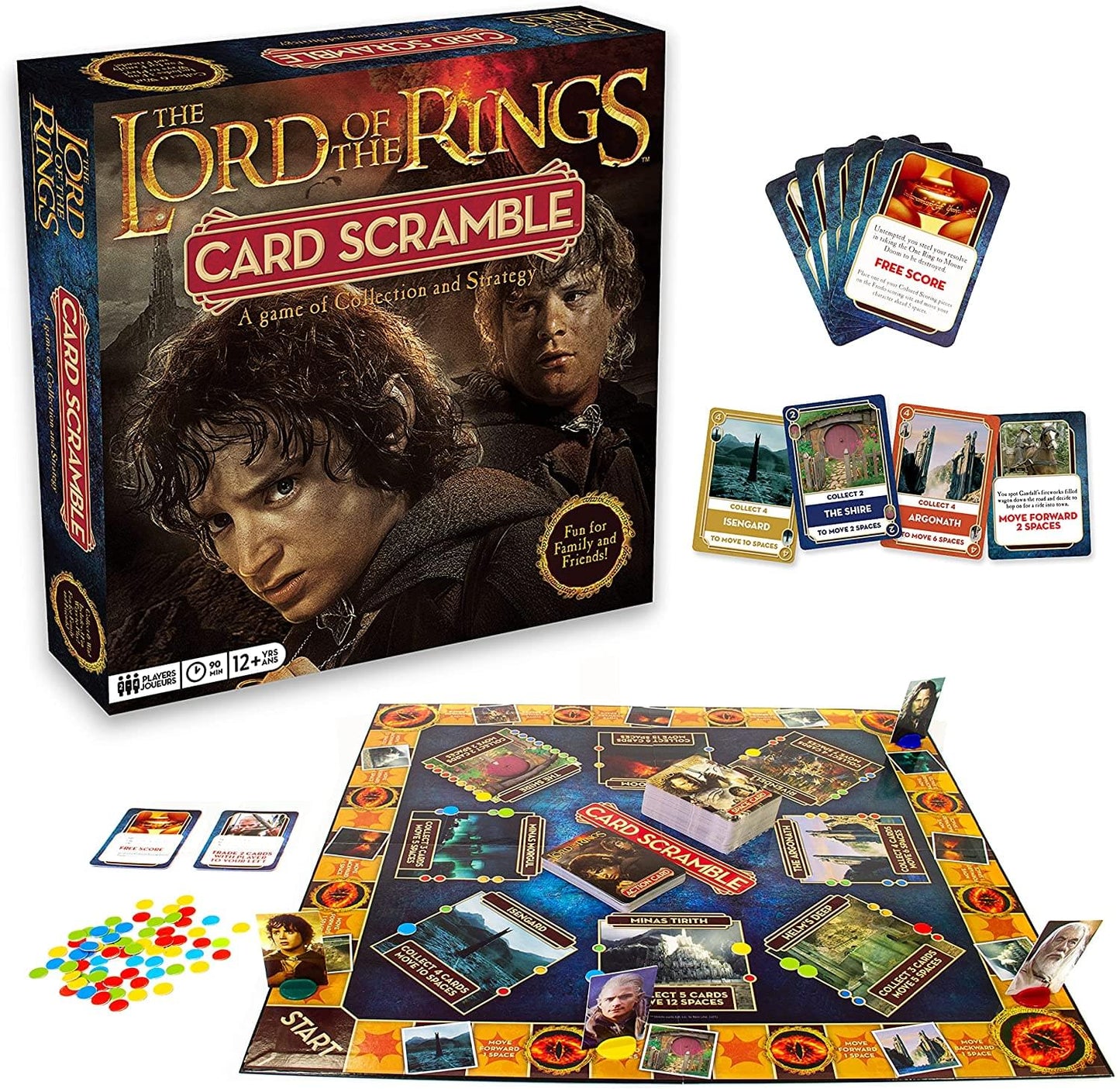 Aquarius Lord Of The Rings Card Scramble Board Game - Fun Family Party Game For Kids, Teens & Adults - Entertaining Game Night Gift - Officially Licensed Merchandise