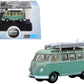 Volkswagen T1 Samba Bus RHD (Right Hand Drive) Green Two-Tone with Surfboards on Roof Rack 1/148 (N) Scale Diecast Model Car by Oxford Diecast