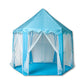 Blue Hexagon Fantasy Castle Play Tent | Princess Playhouse For Kids, Indoor And Outdoor Activities | Toys & Games, Imaginative Playtime With Role Play | 53 X 47 X 55 Inches