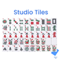Blue Mahjong Tiles Bundle – American Mahjong 166 Tiles, Studio Tiles Clear Racks Midnight Luxe