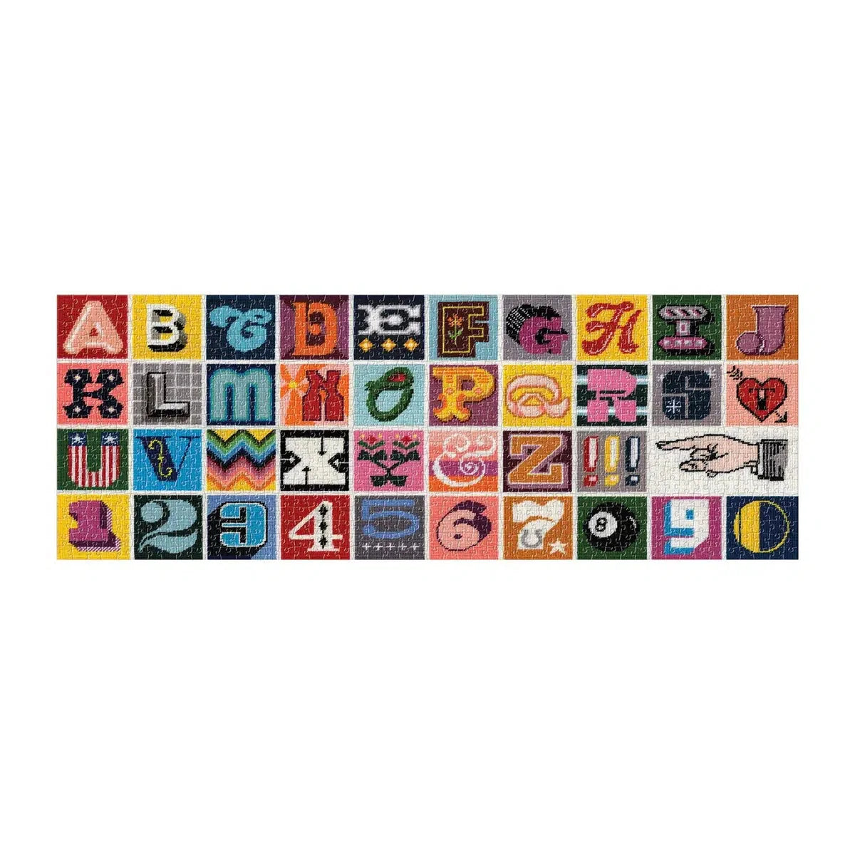 Needlepoint A to Z 1000 Piece Panoramic Jigsaw Puzzle Galison