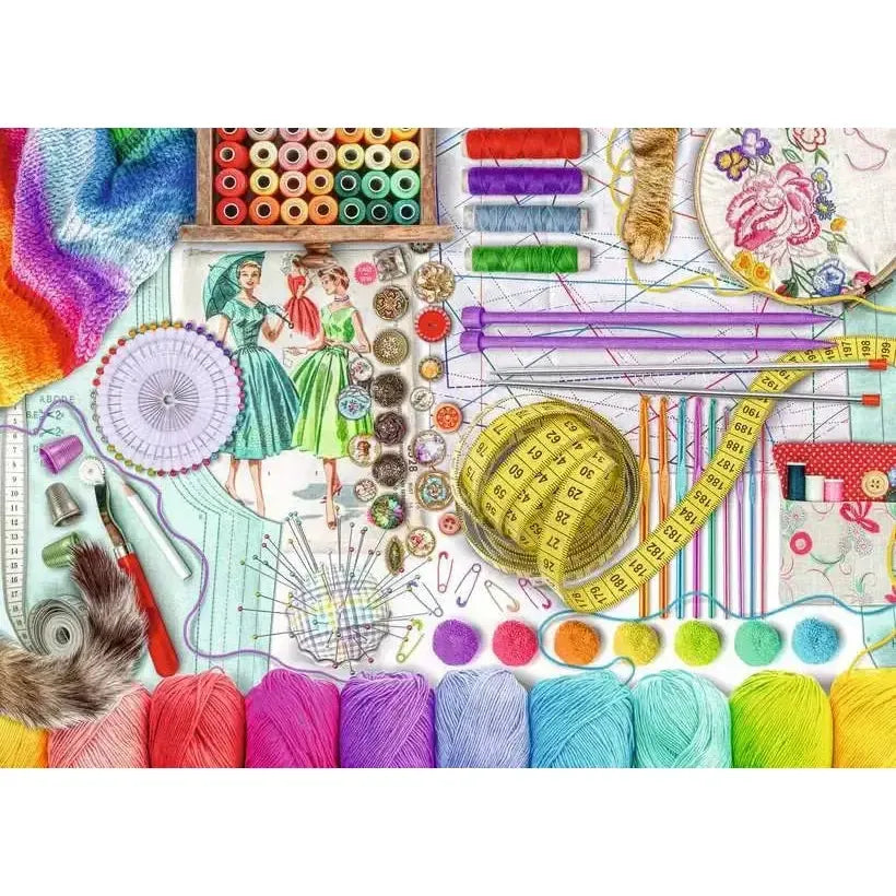 Needlework Station 500 Large Piece Jigsaw Puzzle Ravensburger