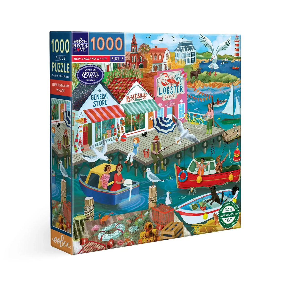 New England Wharf 1000 Piece Jigsaw Puzzle eeBoo
