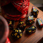 Night Blood Handmade Resin DND Dice Set