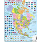 North America Map 70 Piece Tray Jigsaw Puzzle Larsen