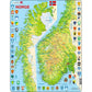 Norway Map 61 Piece Tray Jigsaw Puzzle Larsen
