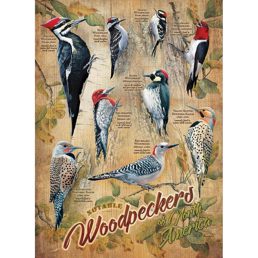 Notable Woodpeckers 500 Piece Jigsaw Puzzle Cobble Hill