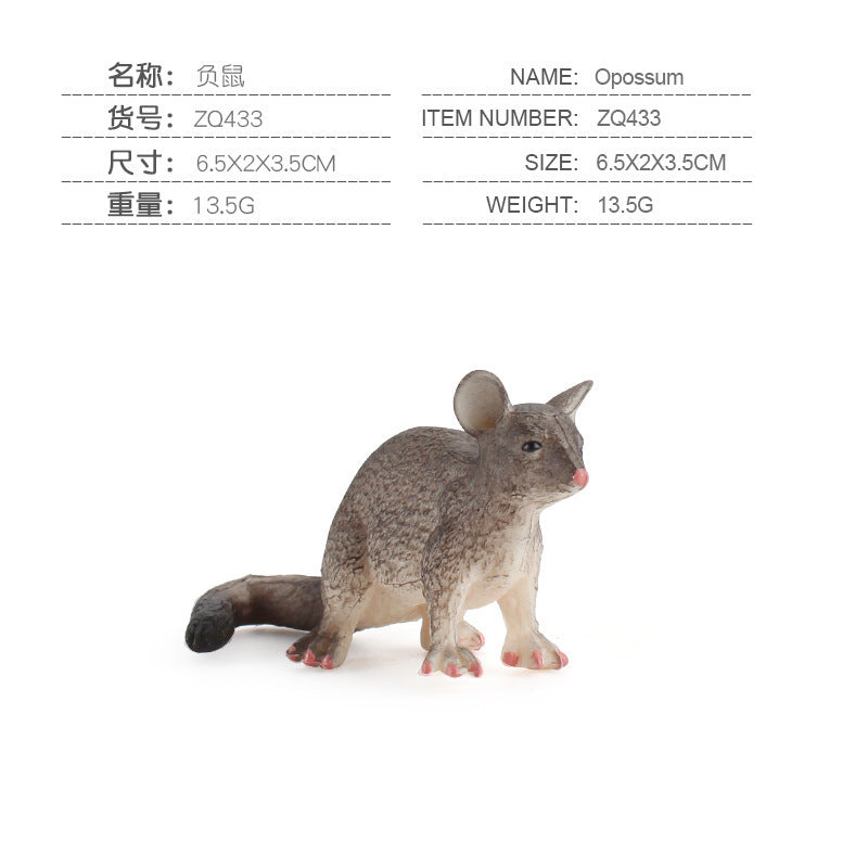Children's Puzzle Early Education Cognitive Simulation Mouse Model Toy Static Solid Possum Guinea Piga Hair Mouse Totoro