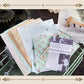 Picking up Korean Material Paper Qingye Whispering Series ins Small Fresh Broken Flowers diy Hand Account Collage Background Material