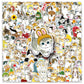 100 hand-painted kitten stickers cartoon cute Q version animal graffiti notebook stationery stickers goo card decoration