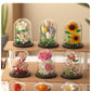 [wholesale generation] simulation of eternal flowers lily rose blocks compatible with Lego toy ornaments Valentine's Day gift