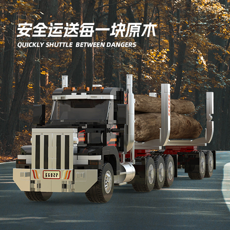 Cross-border engineering series truck city bus transport vehicle combined with small particle building blocks children's educational enlightenment toys