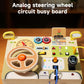 Children's Montessori Early Education Simulation Driving Steering Wheel Digital Switch Light Sound Busy Board Science and Education Aids Educational Toys