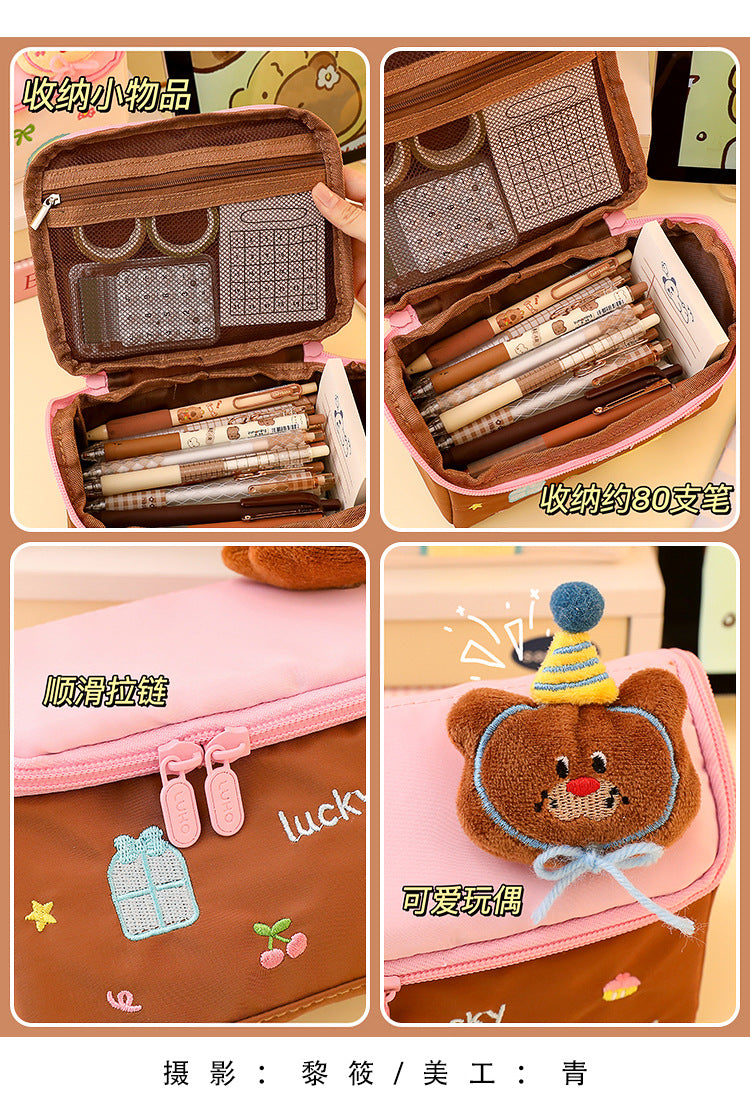 2026 New Style House Pencil Case for Junior High School Girls and Elementary School Students, High-Value Stationery Box for Girls, Large-Capacity Pencil Case